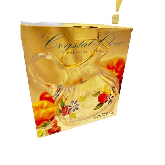 Vintage Venetian fruit pitcher accented in 24k gold - Picture 10 of 11